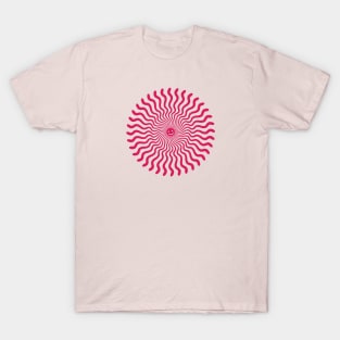 Sun ray with a smile, in pink. T-Shirt